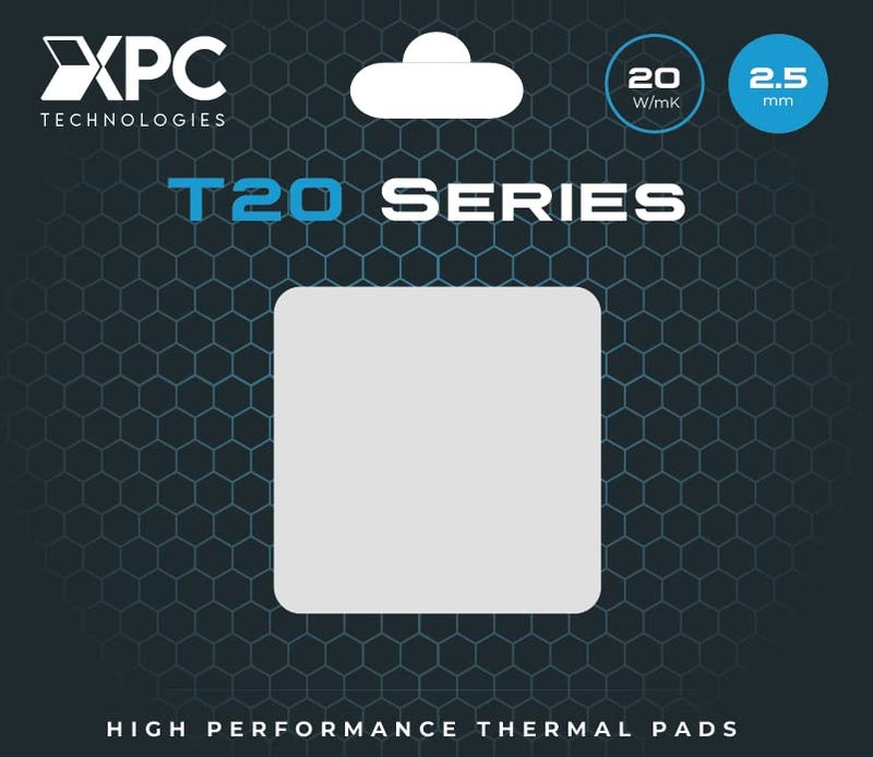 XPC Technologies وسادة حرارية عالية الأداء 20 واط/م ك سلسلة T20، 100 × 100 مم، بيضاء، سمك من 0.5 مم إلى 3.5 مم، غير موصلة للـ GPU، الإلكترونيات، قطع الكمبيوتر (2.50 مم) - Image 1